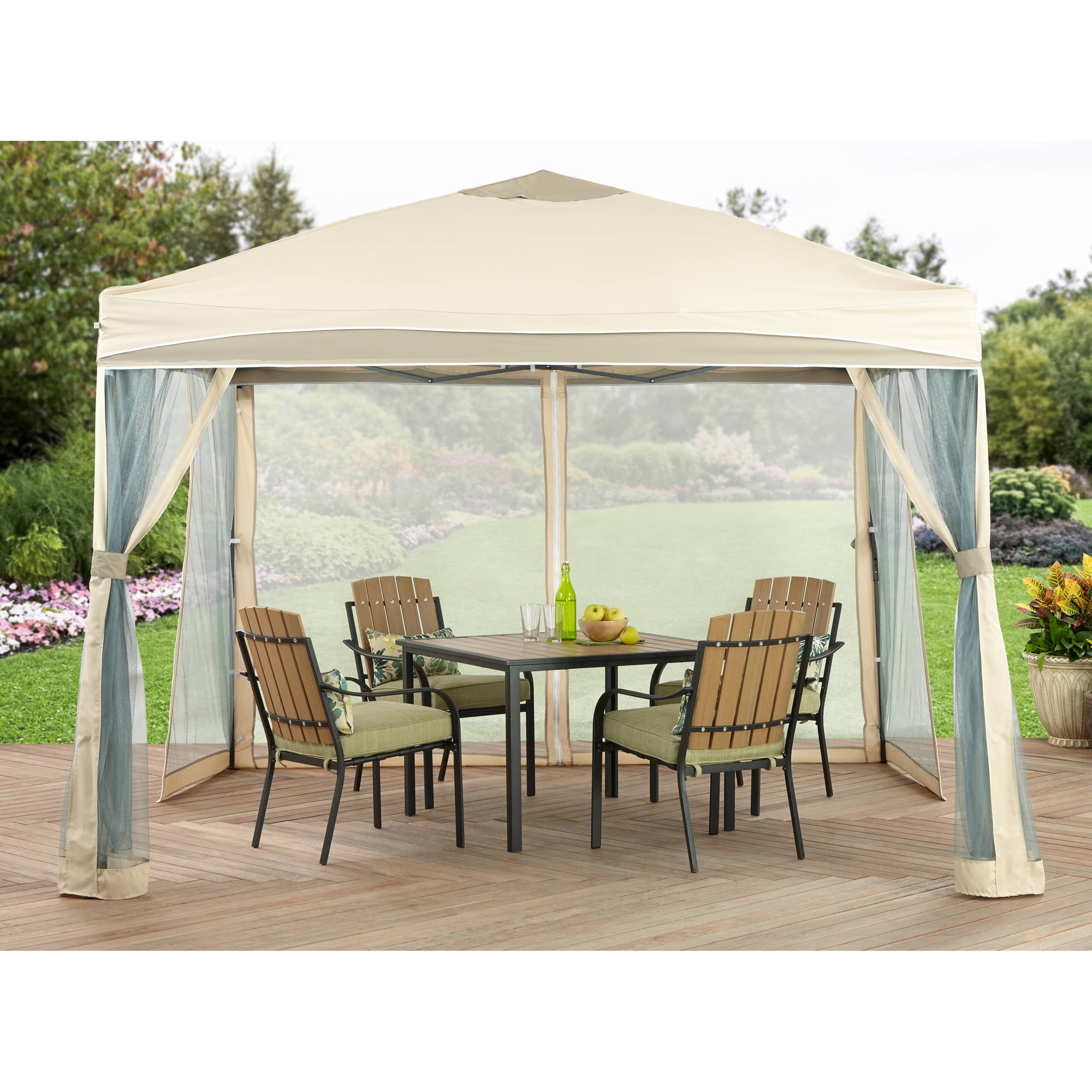 Outsunny 11 Round Outdoor Patio Party Gazebo Canopy W Curtains