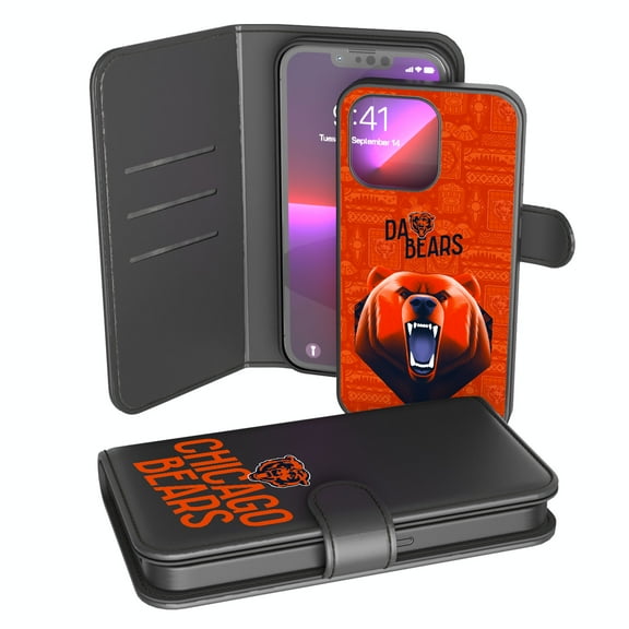 Keyscaper Black Chicago Bears iPhone Wallet Case