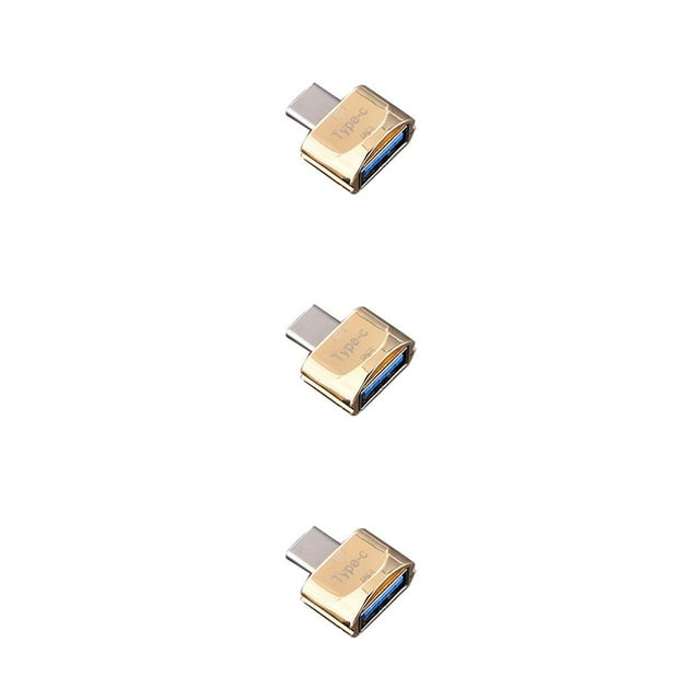 maskred New Arrival High Transmission USB 3.1 Phone Camera TF Memory Card Reader OTG Adapter Type-c Port Golden no chain 3Set
