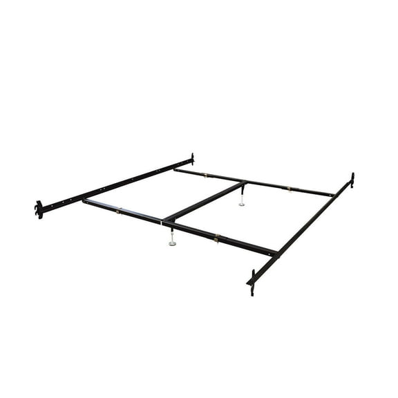 HomeStock Hook On Bed Rails California King With Center Support And 2 Glides, Made of Carbon Steel - 86"L x 72"W x 14"H