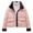 Pink, variant on Lenago Plus Size Quilted Jackets for Women Casual Thickened Stand-Up Collar Short Long-Sleeved Coat Packable Puffer Jacket(Coffee L)