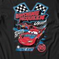 thumbnail image 3 of Disney Pixar Cars Lightning McQueen Speed Racing Mash Up Men's T Shirt (Black, S-XXXL), 3 of 4