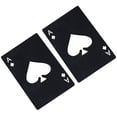thumbnail image 1 of Práctico abridor de botellas para tarjetas, abridor de botellas tipo cartera, abridor de botellas personalizado, abridor de botellas de aspecto divertido, acero inoxidable (negro) (2 unidade, 1 of 4