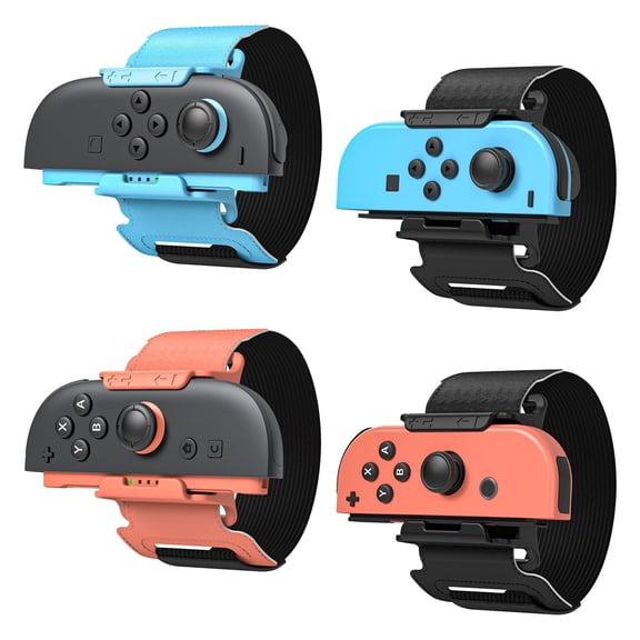 4 Pack Wristbands for Just Dance 2026 2025 2024 & Zumba Burn It Up [for switch 2/1],Adjustable Elastic Straps Accessories for Joy con 2,for Adults & Kids for Nintendo Switch