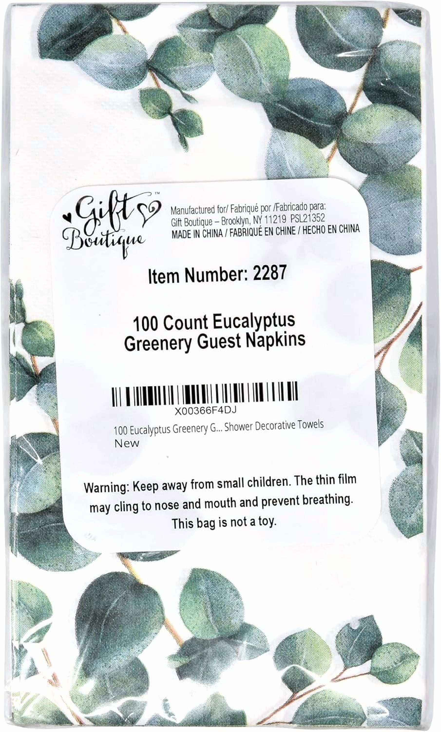 Gift Boutique Eucalyptus Greenery Disposable Paper Napkins