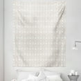 thumbnail image 1 of Floral Tapestry, Symmetrical Graphic Flowers and Dots Pattern Pastel Colors Spring Nature, Fabric Wall Hanging Decor for Bedroom Living Room Dorm, 5 Sizes, Pale Mauve and White, by Ambesonne, 1 of 1