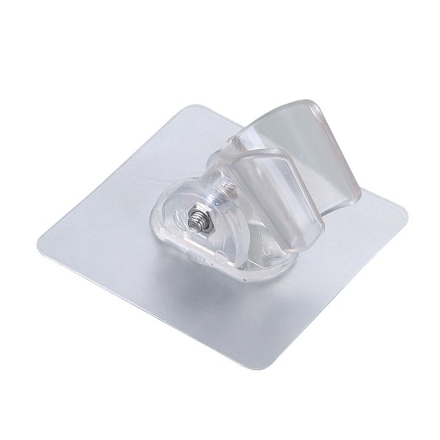 1Pcs Shower Head Holder Adjustable Bathroom Wall Mount Bracket Self-Adhesi Transparent