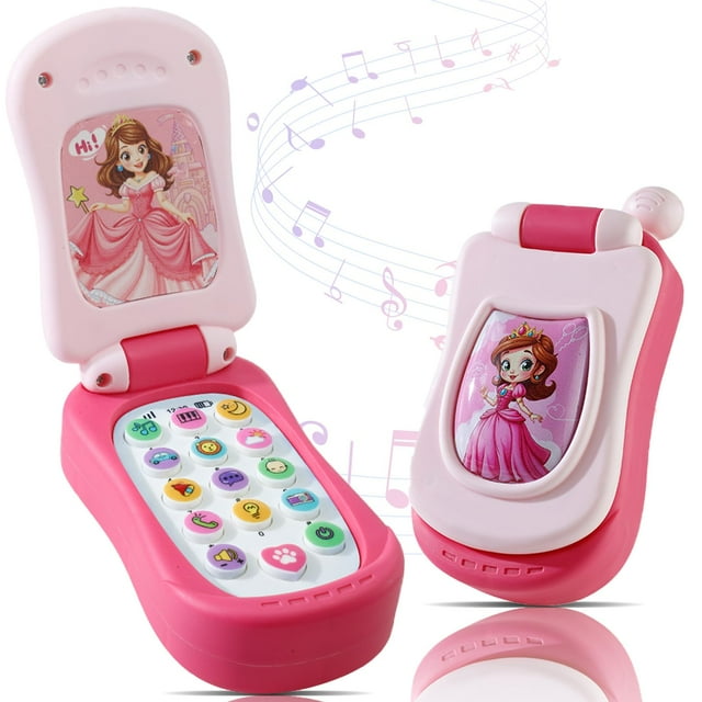Teléfono plegable para bebés Pretend Play Toy FENYAN con música y luz