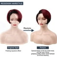 thumbnail image 3 of EIMELI Perruque Humaine Courte Perruque pour Femme Noire Cheveux Courts Brun Foncé Partielle, 3 of 6