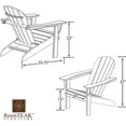 thumbnail image 3 of Resin TEAK HDPE Poly Lumber Adirondack Chair, Red, Adult-Size, Weather Resistant for Patio Deck Garden, Backyard & Lawn Furniture, Easy Maintenance & Classic Adirondack Chair Design, 3 of 5