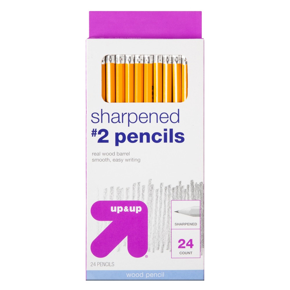 up & up 24ct Presharpened Wood Pencil no.2