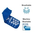 thumbnail image 3 of McKesson Slipper Socks, Non-Slip Grip Hospital Socks - Blue, Size XL, 48 Pairs, 3 of 11