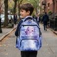 thumbnail image 4 of Yspwyqan School Backpack for Teens Girls, Galaxy Axolotl 17 Inch Lightweight Laptop Backpack, Fits 15.6 Laptop, Multiple Pockets for High School Back to School Gifts, 4 of 7