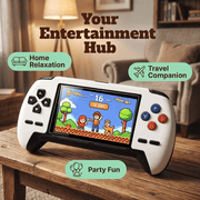 3.5-Inch HD Retro Game Console: A Portable Handheld Gaming System Supporting TV and Projector Connectivity—Featuring Built-in Classic Arcade Games, an Ideal Gift for Family Entertainment.