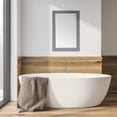 thumbnail image 6 of Ivy 24" Rectangular Bathroom Wood Framed Wall Mirror in Gray, 6 of 9