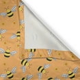thumbnail image 4 of Ambesonne Honey Bee Valance Pack of 2, Flies and Hexagon Shapes, 54"X18", Orange Mustard, 4 of 5