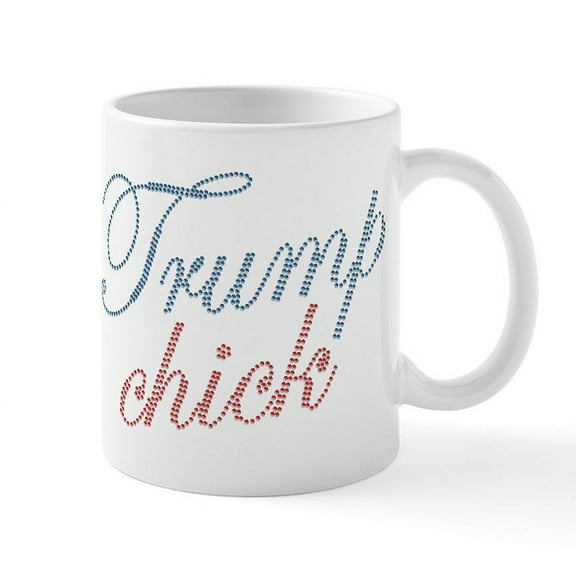 CafePress - Bedazzled Trump Chick Mug - 11 oz Ceramic Mug - Novelty Coffee Tea Cup