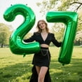 thumbnail image 6 of 40 Inch Green Large 7 Number Balloons Dark Green, Big Foil Number Balloons, Giant Helium Happy 17th 27th Birthday Party Decorations for Man and Women, Huge Mylar Anniversary Party Supplies, 6 of 16