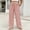 Red, variant on Women’s Vertical-Striped Wide-Leg Pants, High-Rise Elastic Waist & Textured-Cotton Cut for Remote Hamlet Leisure Trekking Walks Red XL