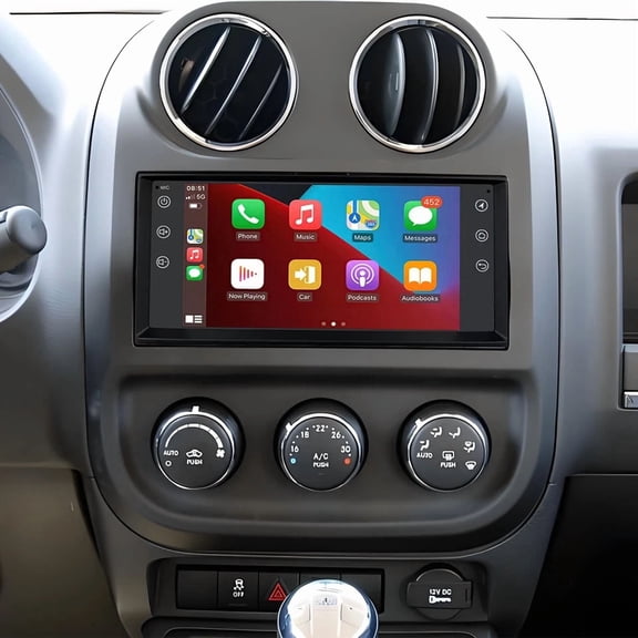 7in Android 15 Car Stereo Compatible for Jeep Compass 2009-2017, 2 64GB, Wireless CarPlay & Android Auto, IPS Touchscreen, GPS, AHD Backup Camera, WiFi/Mirror Link/Bluetooth/SWC