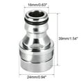 thumbnail image 2 of Conector rápido de manguera de jardín de latón, adaptador de tubo de rosca hembra de 20 mm, 1 pieza, 2 of 5