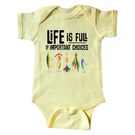 

Inktastic Fishing Life is Full of Important Choices Gift Baby Boy or Baby Girl Bodysuit