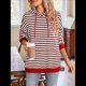 thumbnail image 4 of Sudadera con Capucha A Rayas para Mujer, Estilo Adolescente, para Otoño. Color Café M, 4 of 10