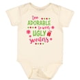thumbnail image 3 of Inktastic Too Adorable to Wear Ugly Sweaters Boys or Girls Baby Bodysuit, 3 of 5