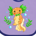 thumbnail image 4 of Inktastic Cute Orange and Green Axolotl Boys or Girls Baby Bib, 4 of 4