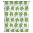 thumbnail image 2 of St. Patrick's Day Sheer Curtains 63 Inches Long, Spring Lucky Four-leaf Grass Watercolor Light Filering Curtains, Breathable Simi Curtain Privacy Drapes for Living Room Bedroom Window Treatment, 2 of 9