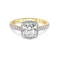 thumbnail image 3 of 2 Carat IGI Certified Radiant Shape Lab Grown Diamond Engagement Ring | 14K Yellow Gold |Klarissa Halo Diamond Eternity Lab Diamond Ring | FG-VS1-VS2 Quality Friendly Diamonds, 3 of 5