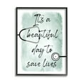 thumbnail image 2 of Stupell Industries Beautiful Day Save Lives Phrase Healthcare Appreciation Gray Framed by Marcus Prime, 2 of 5