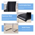 thumbnail image 7 of Of 4 Black Chairs, Pu Fabric, Arched Silver Metal Legs, Comfortable For Long Hours Luxury Arch Material, High Resilience, Practical Furniture, 7 of 7