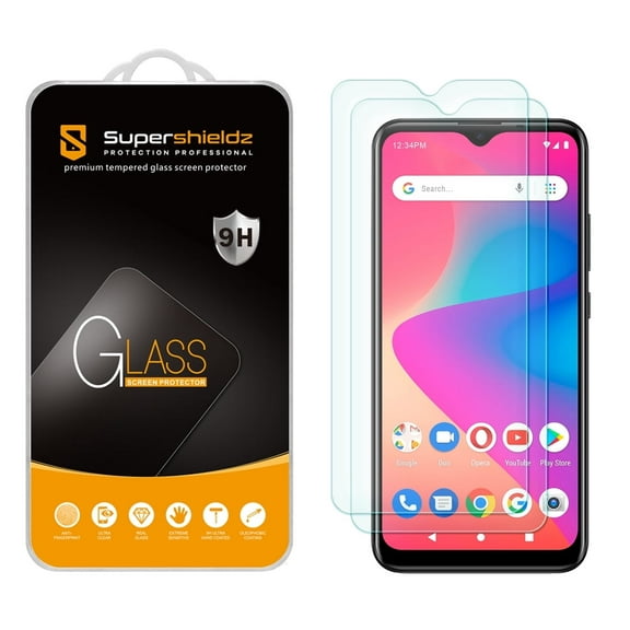 [2-Pack] Supershieldz for BLU V50 Tempered Glass Screen Protector, Anti-Scratch, Anti-Fingerprint, Bubble Free