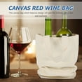 thumbnail image 2 of 2 Pcs Canvas Wine Bag Red Travel Tote Holder Bottle, 2 of 6