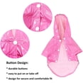 thumbnail image 4 of Impermeable para perros Abrigos impermeables para perros Chaqueta de lluvia ligera Poncho de lluvia transpirable Ropa de lluvia con capucha con rayas reflectantes de seguridad Adepaton WMZL-598-1, 4 of 7