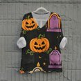 thumbnail image 6 of IMENGL Women's Long Sleeve Tops Loose Halloween Print Lightweight Blouses Art Print V Neck Casual Basic Long Sleeve Shirt for Women,M-XXL, 6 of 6