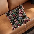 thumbnail image 4 of Fiudx Ofertas de la semana Funda de almohada marroquí con lado de lana bordado con diseños florales, funda de almohada de estilo étnico Su, funda de almohada de oficina, 4 of 6