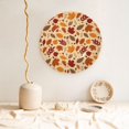 thumbnail image 5 of Picia Autumn Leaves 2 Pattern Bone China Decorative Plate – Wall Decor with Stand and Adhesive, Elegant Ornament for Living Room, Office, or Entryway-6in, 5 of 6