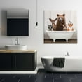 thumbnail image 3 of Woodland Creatures Antique Bathtub Canvas Art, 36 x 36, Made In USA, 3 of 6