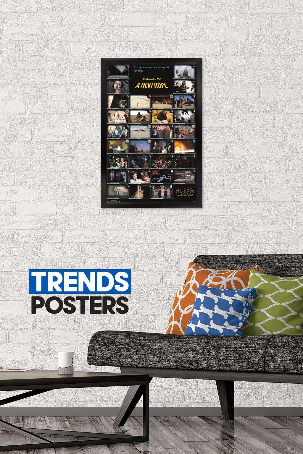 Star Wars: A New Hope - Frames Wall Poster, 14.725" x 22.375", Framed