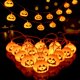 thumbnail image 2 of Cadena de luces fantasma de Acción de Gracias, luz colorida espeluznante, 6 m, 40 LED, funciona con pilas, para decoración de Halloween, guirnaldas para habitación (fantasma), 2 of 4