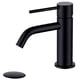 Indare Single Hole Bathroom Faucet - Matte Black With Pop-Up Drain And Hoses