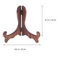 thumbnail image 4 of 4PCS Plate Tea Cake Display Stand Tea Biscuit Dish Easel Rack Desktop Display Holder for Home Party Shop - Size L (Burned Pine Color), 4 of 9
