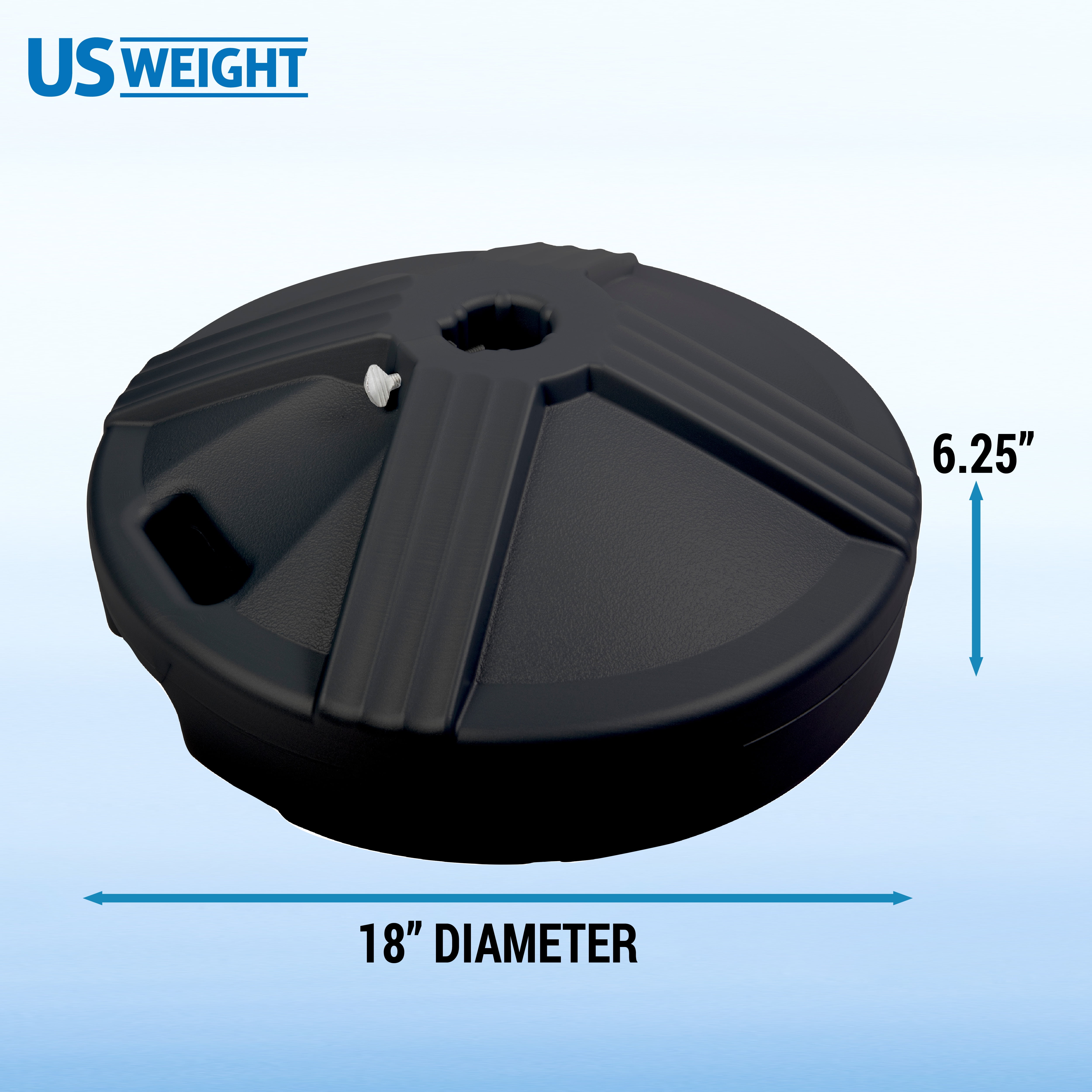 US Weight Durable 50 Pound Umbrella Base Designed to be Used with a Patio Table (Black)