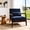 Antique Blue, variant on Beige+Brown Mid-Century Modern Accent Armchair with Solid Wood Frame Removable Lumbar Pillow,Comfy Upholstered Seat for Living Room,Bedroom,or Office,Cozy Chairs in Living Room Setup,Durable Design