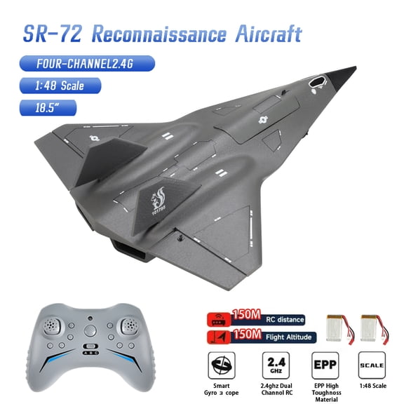 FX9672 RC Plane 4CH 2.4G Wireless Remote Control Airplane Jet Concealed Culvert Design with Powerful Motors Aircraft Toys For Children Gifts