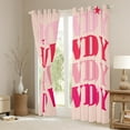 thumbnail image 3 of Erosebridal Howdy Printed Pink Curtains Western Bedroom Curtains,Pink Wild West Style 30%-50% Blackout Curtains for Living Room Modern Preppy Decor Window Curtains 38''Wx45''L, 3 of 6