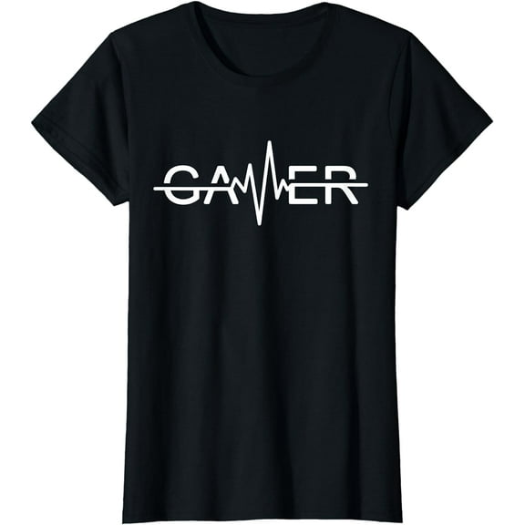 Gamer Heartbeat Video Games Graphic T-Shirt