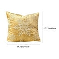 thumbnail image 3 of Moocorvic Christmas Snowflake Pillow Cover 18X18 Winter Holiday Decorative Gold Print Throw Pillow Covers for Sofa Couch Bed Living Room, 3 of 8